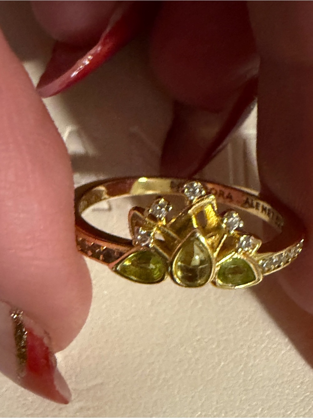 Disney Pandora Gold Princess Tiana Tierra Ring (limited edition)